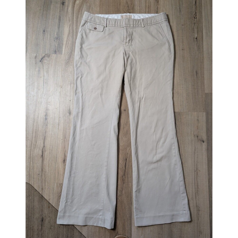 Banana Republic Ryan Fit Size 10 Khaki  Pants Trousers Bootcut Beige Stretch